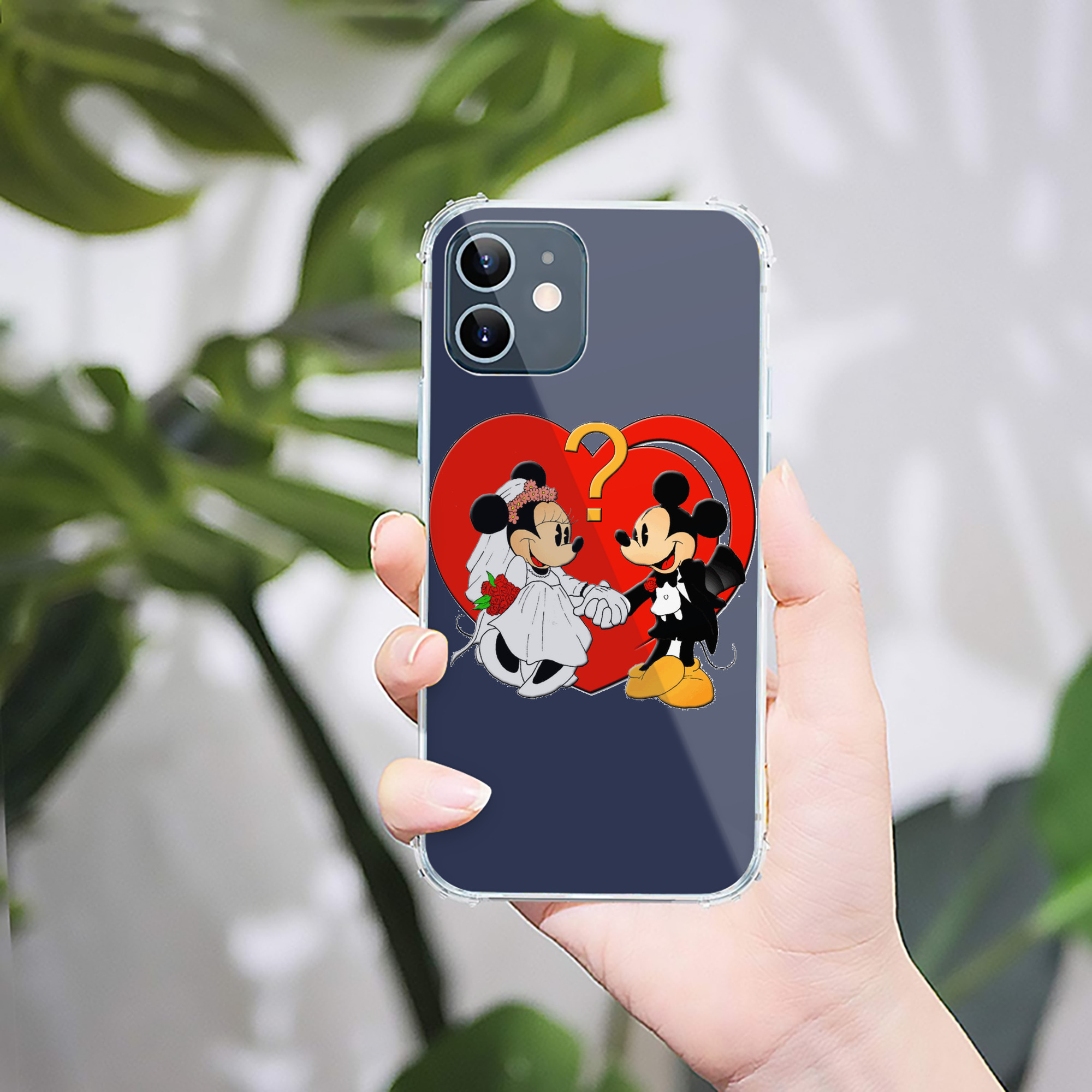 （画像用） ミッキーマウス Mickey Mouse 【iPhone 12シリーズ対応】透明スマホケース（クリアソフトケース）